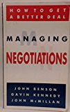Book Managing Negotiations free