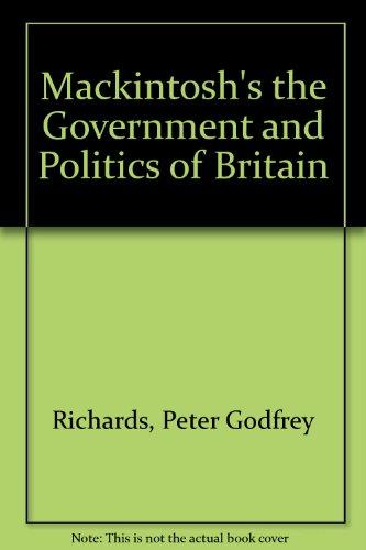 Book MacKintosh's the Government and Politics of Britain free