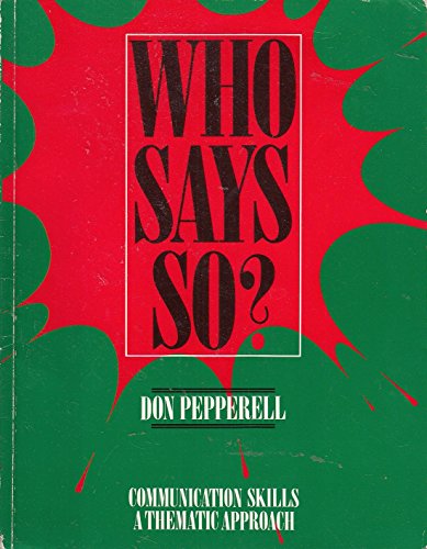 Book Who Says So: Problem Solving and Communication Skills (Business Studies) free