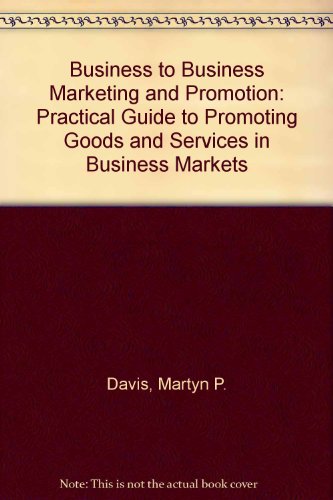 Book Business To Business Marketing And Promotion free