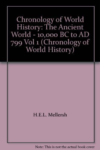 Book Chronology of World History: The Ancient World - 10,000 BC to AD 799 Vol 1 (Chronology of World History) free