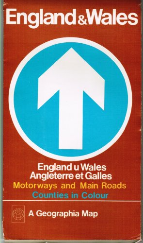 Book England & Wales, motorways and main roads map: At-a-glance journey planning with this clear easy to use colour map = England u. Wales = Angleterre et Galles free