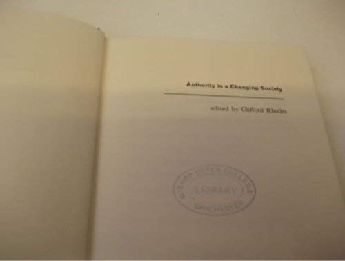 Book Authority In A Changing Society free