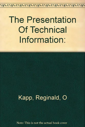Book The presentation of technical information free