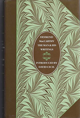 Book Desmond MacCarthy, the man and his writings free