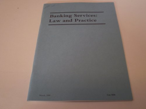 Book Banking Services: Law and Practice (Cm.: 1026) free
