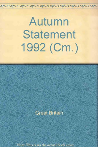 Book Autumn Statement 1992 (cm.: 2096) free