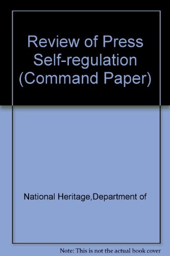Book Review Of Press Self-regulation (command Paper) free