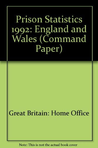 Book Prison Statistics: England And Wales 1992 (command Paper) free