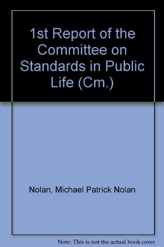 Book 1st Report Of The Committee On Standards In Public Life (cm.: 2850-ii) free