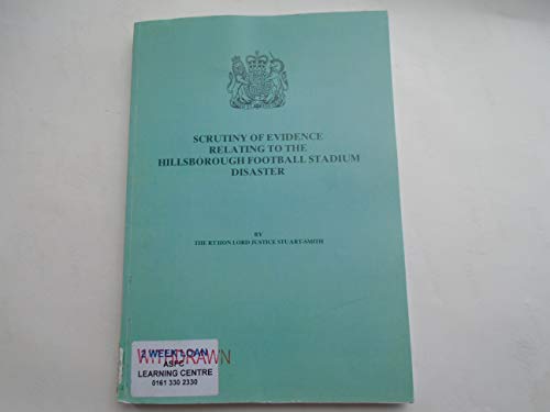 Book Scrutiny of evidence relating to the Hillsborough Football Stadium disaster (Cm) free