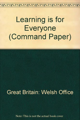 Book Learning For Everyone - Welsh Office Green Paper (cm) free