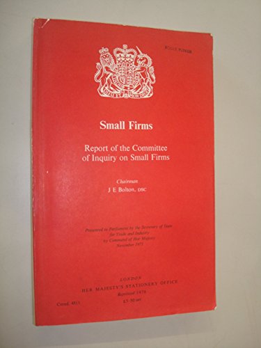 Book Small firms;: Report of the Committee of Inquiry on Small Firms ([Great Britain. Parliament. Papers by command] cmnd) free