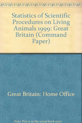 Book Statistics Of Scientific Procedures On Living Animals ™ Great Britain 1999 (command Paper) free