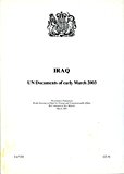 Book Iraq Un Documents Of Early March 2003 (cm 5785) (command Paper) free