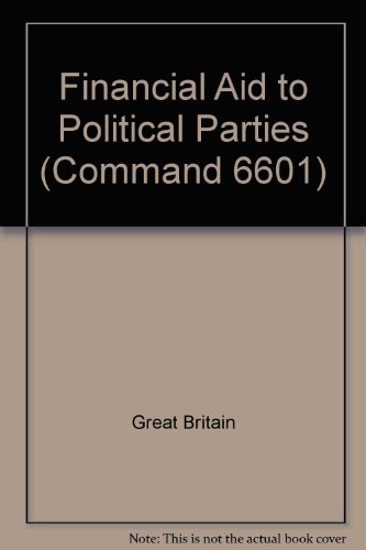 Book Report of the Committee on Financial Aid to Political Parties (Cmnd. 6601) free