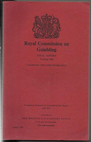 Book Royal Commission On Gambling. Final Report. Volumes One & Two free