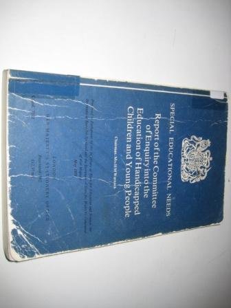 Book Special educational needs: Report of the Committee of Enquiry into the Education of Handicapped Children and Young People (Cmnd. ; 7212) free