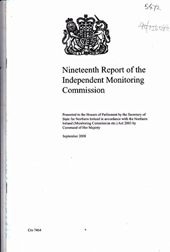 Book Nineteenth Report Of The Independent Monitoring Commission (cm.) free