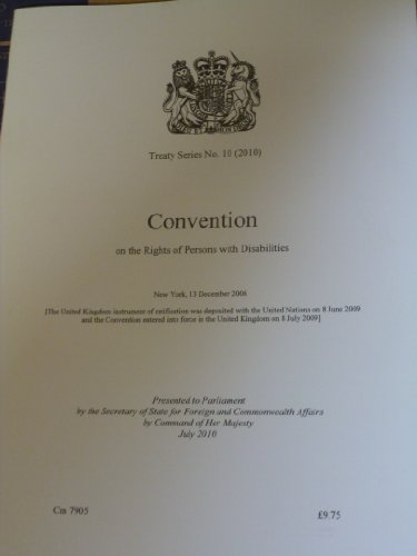 Book Treaty Series (Great Britain) 2010: Convention on the Rights of Persons With Disabilities free