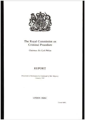 Book Report: Presented to parliament by command of Her Majesty January 1981 (Cmnd) free