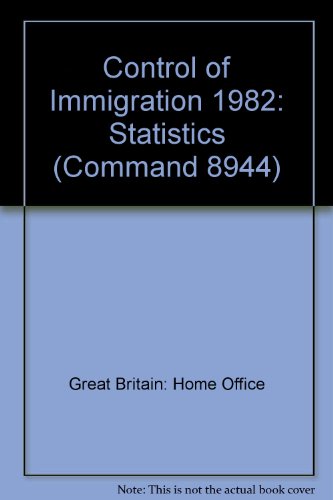 Book Control Of Immigration: Statistics (command 8944) free