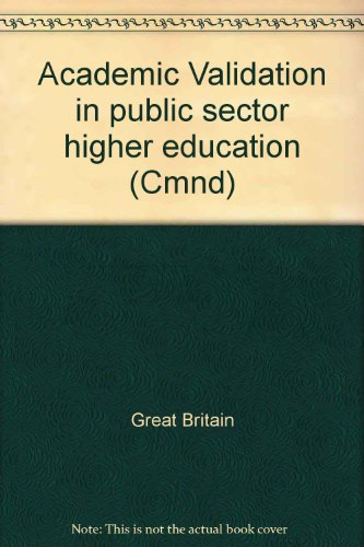 Book Academic Validation in public sector higher education (Cmnd) free