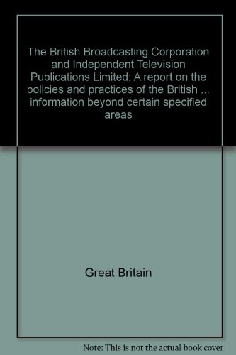 Book The British Broadcasting Corporation And Independent Television Publications ... free Book The British Broadcasting Corporation And Independent Television Publications ... free