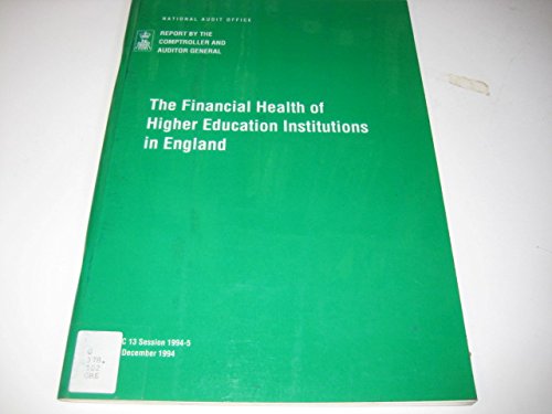 Book The Financial Health of Higher Education Institutions in England: [HC]: [1994-95]: House of Commons Papers: [1994-95] (HC) free