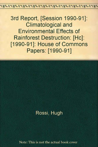 Book Climatological and environmental effects of rainforest destruction free
