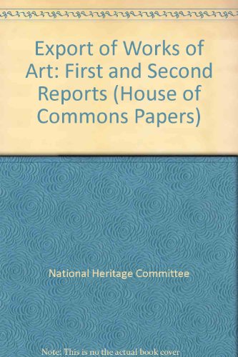 Book Export Of Works Of Art (house Of Commons Papers) free