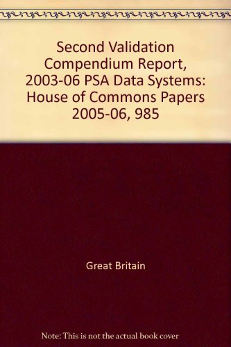 Book Second validation compendium Report: 2003-06 PSA data Systems free