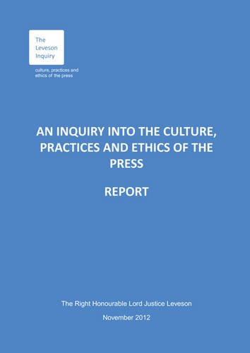 Book An inquiry into the culture, practices and ethics of the press: report [Leveson] (House of Commons Papers) free
