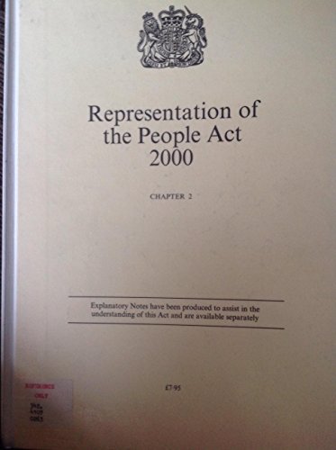 Book Representation of the People Act, 2000 (Public General Acts - Elizabeth II) free