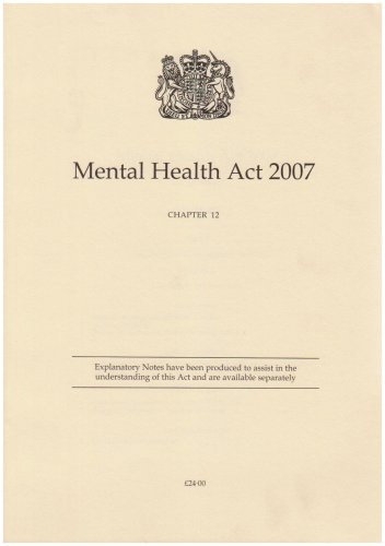 Book Mental Health Act 2007 (public General Acts - Elizabeth Ii) free
