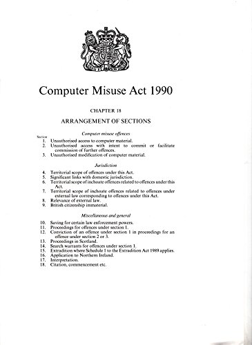 Book Computer Misuse Act 1990: Elizabeth II. Chapter 18 free