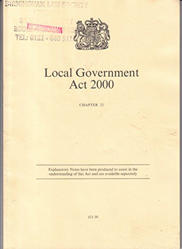 Book Local Government Act: 2000 free