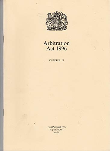 Book Arbitration Act 1996: Elizabeth Ii. Chapter 23 free