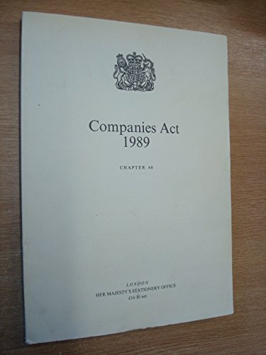 Book Companies Act 1989: Elizabeth II. Chapter 40 free