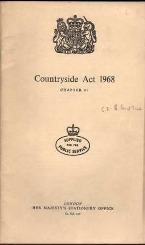 Book Countryside Act 1968: Elizabeth Ii. Chapter 41 free
