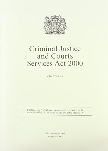 Book Criminal Justice and Court Services Act 2000 (Public General Acts - Elizabeth II) free