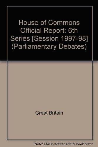 Book House of Commons Official Report free