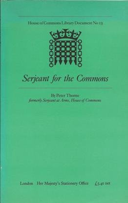 Book Serjeant for the Commons (House of Commons Library document) free