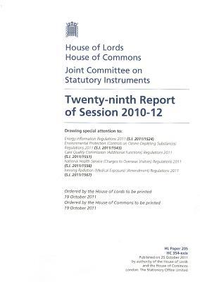 Book Twenty-Ninth Report of Session 2010-12 free