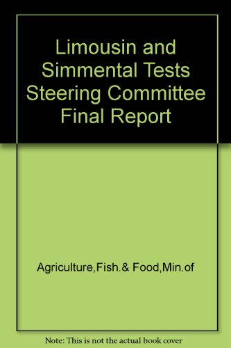 Book Limousin And Simmental Tests Steering Committee Final Report free