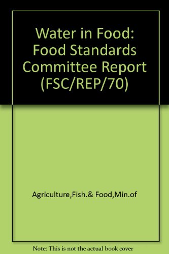 Book Food Standards Committee Report On Water In Food free