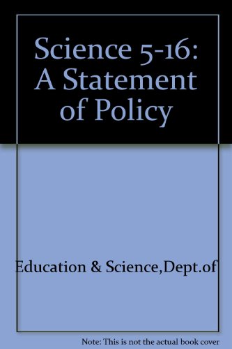 Book Science 5-16: A statement of policy free