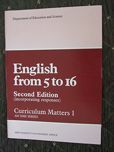 Book English from 5 to 16 (Curriculum Matters) (No. 1) free