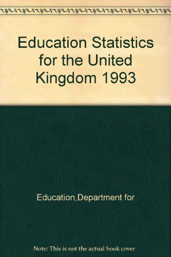 Book Education Statistics For The United Kingdom 1994 free