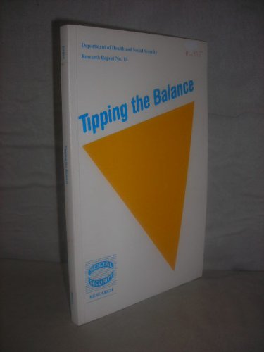 Book Tipping The Balance: A Study Of Non-take Up Of Benefits In An Inner City Area (research Report / Department Of Health And Social Security) free